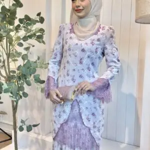 ROSELLE LACE KURUNG (WITH PLEATED SKIRT)